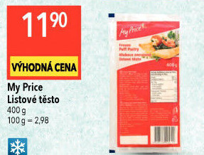 Těsto listové mražené My Price
