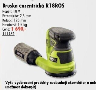 Aku excentrická bruska Ryobi R18ROS