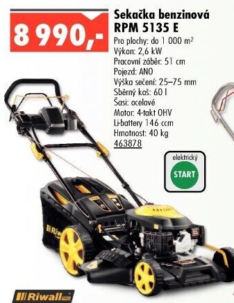 Benzínová sekačka Riwall RPM 5135
