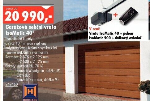 Garážová vrata sekční Hörmann