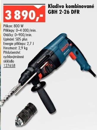 Kombinované kladivo GBH 2-26 DFR Bosch Professional