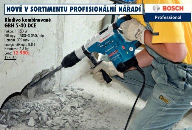 Kombinované kladivo GBH 5-40 DCE Bosch Professional
