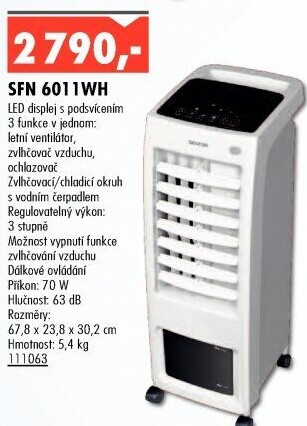 Ochlazovač vzduchu Sencor SFN 6011WH