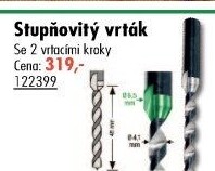 Vrták stupňovitý terasový Spax