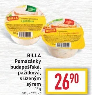 Budapešťská pomazánka Billa