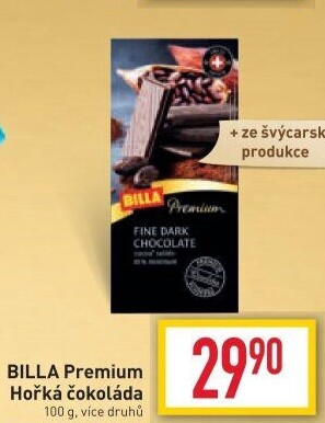 Čokoláda Billa Premium