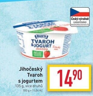Dezert tvaroh s jogurtem jihočeský Madeta