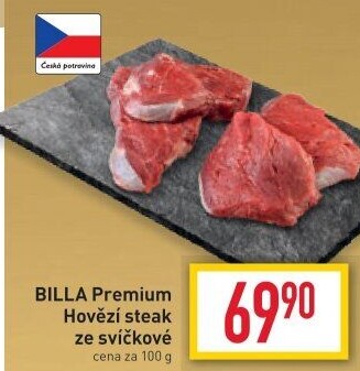 Hovězí steak ze svíčkové Billa Premium