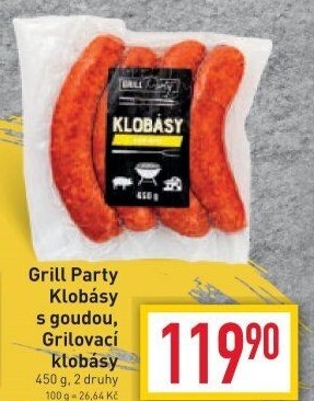 Klobása s goudou Grill Party