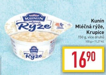 Mléčná rýže Kunín