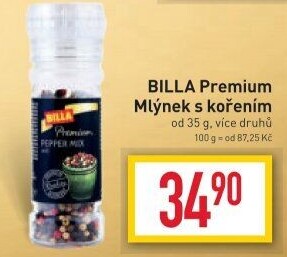 Mlýnek s kořením Billa Premium
