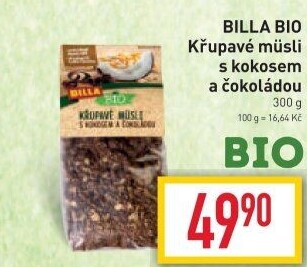 Müsli křupavé Naše Bio Billa