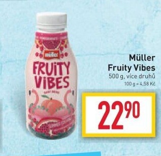 Nápoj podmáslí ochucené Fruity Vibes Müller