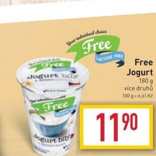 Ochucený jogurt bez laktózy Billa Laktose Free