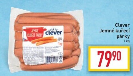 Párky kuřecí jemné Clever