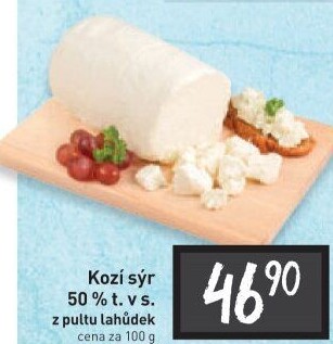 Sýr kozí přírodní 50%