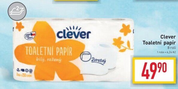 Toaletní papír 2vrstvý Clever