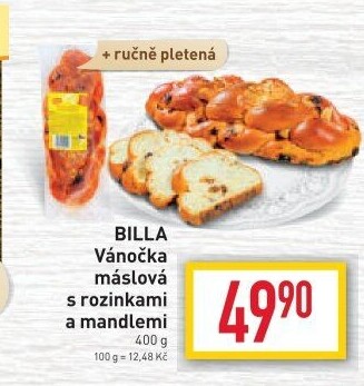 Vánočka máslová Billa