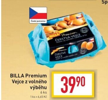 Vejce z volného výběhu Billa Premium