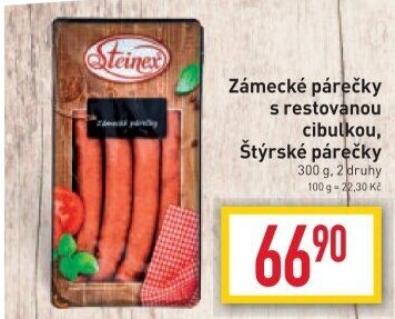 Zámecké párečky s cibulkou Steinex