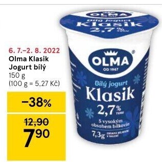 Bílý jogurt Klasik Olma