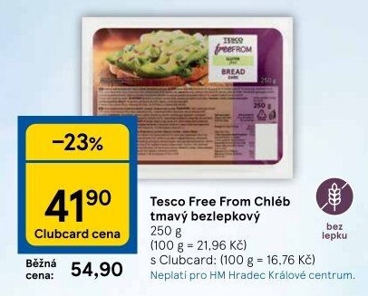 Chléb bez lepku Tesco Free From