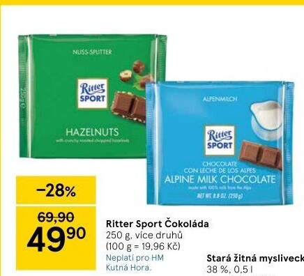 Čokoláda Sport Ritter