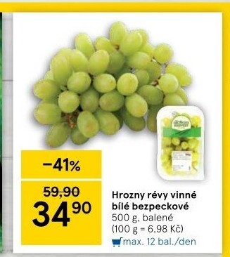 Hrozny bílé bezsemenné The Grower'