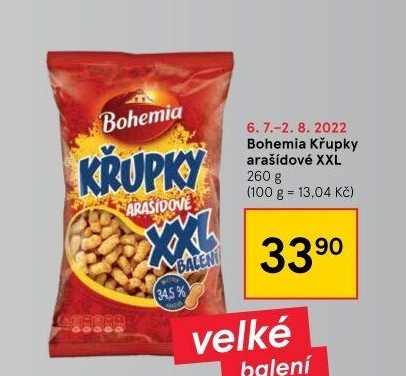 Křupky arašídové Bohemia