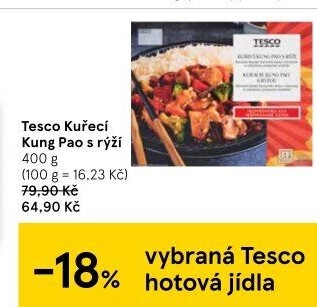 Kung pao kuřecí s rýží Tesco