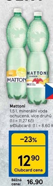 Ochucená voda Mattoni
