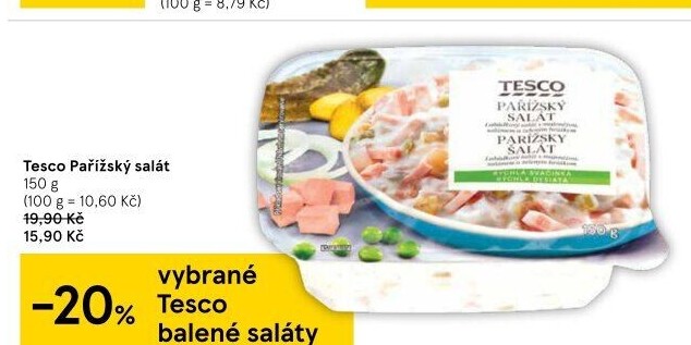 Pařížský salát Tesco
