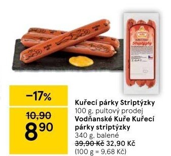 Párky kuřecí striptýzky