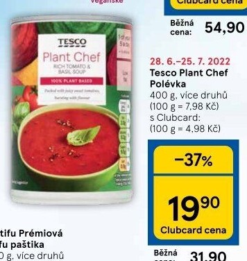 Polévka veganská Tesco Plant Chef