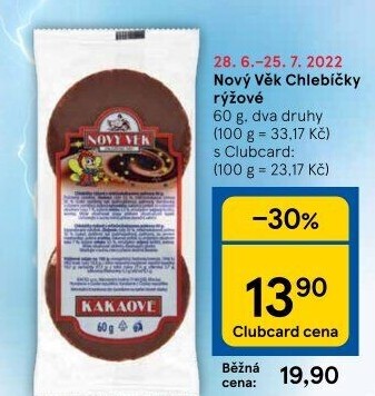 Rýžové chlebíčky polomáčené Nový věk