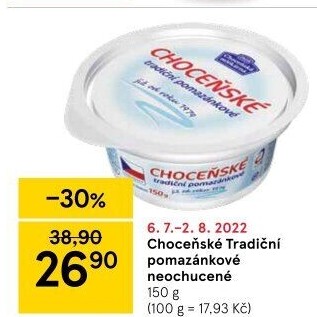 Tradiční pomazánkové Choceňské