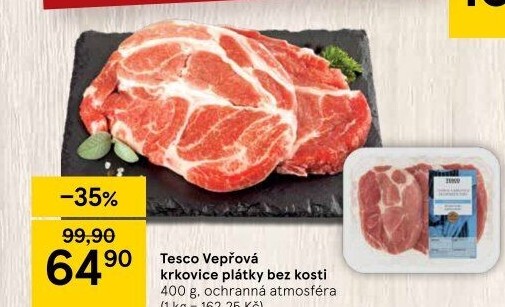 Vepřová krkovice bez kosti Tesco