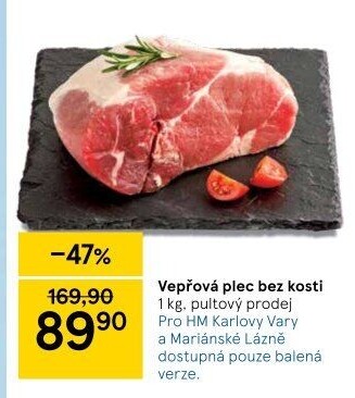 Vepřová plec bez kosti