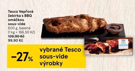 Vepřové žebra Sous vide Tesco