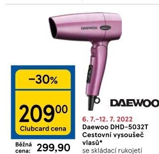 Cestovní vysoušeč vlasů DHD-5032T Daewoo