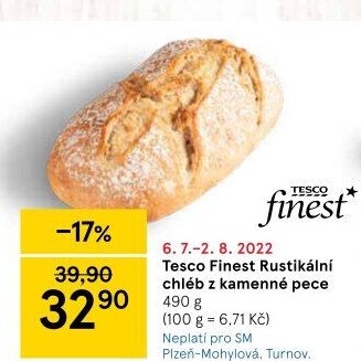 Chléb rustikální Tesco Finest