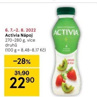 Jogurtový nápoj Activia Danone