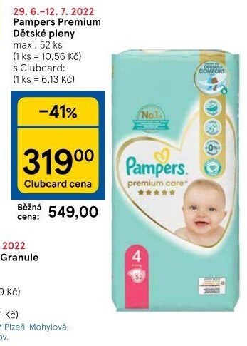 Pleny dětské Pampers Premium Care