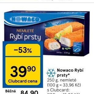 Rybí prsty předsmažené mražené Nowaco