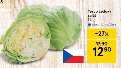 Salát ledový Tesco