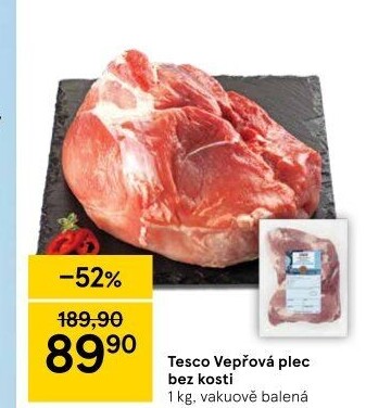 Vepřová plec bez kosti Tesco