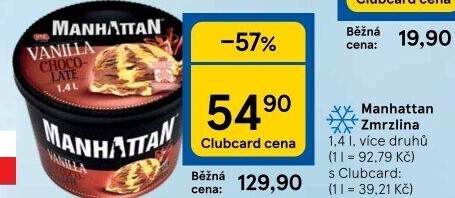 Zmrzlina v kelímku Manhattan Nestlé