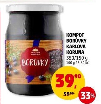 Kompot borůvky Karlova Koruna