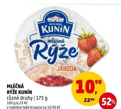 Mléčná rýže Kunín
