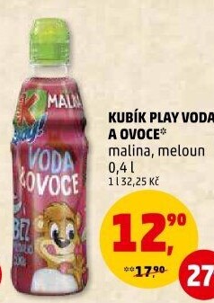 Nápoj Play voda a ovoce Kubík